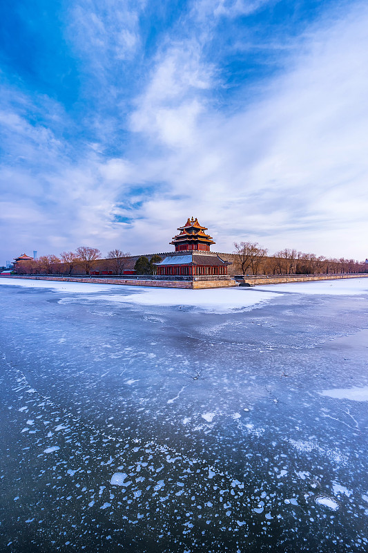 北京故宫角楼雪景图片下载