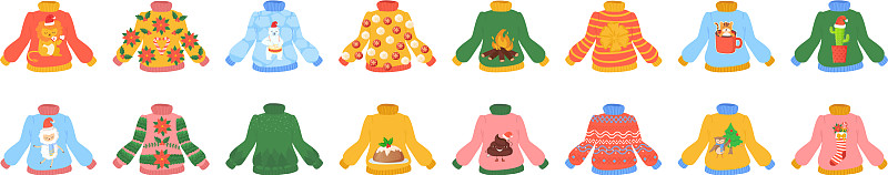 圣诞丑毛衣集与荒谬的设计图片下载