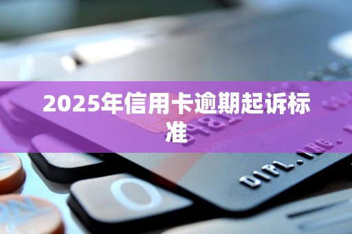 2025年信用卡逾期起诉标准