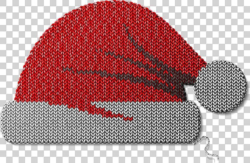 圣诞老人帽的针织面料隔离在白色图片下载