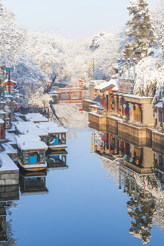 颐和园苏州街冬季雪景图片下载
