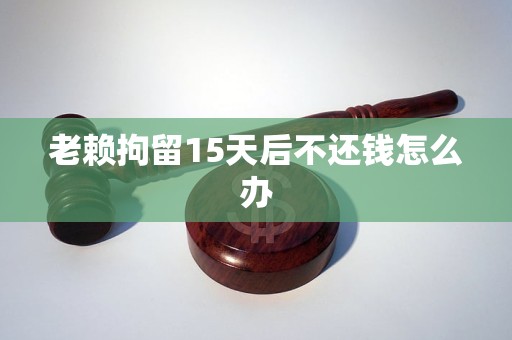 老赖拘留15天后不还钱怎么办