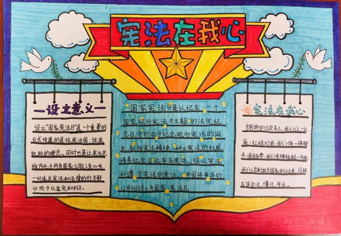 宪法宣传周手抄报简单又漂亮