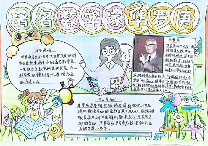 数学家的故事手抄报六年级简单