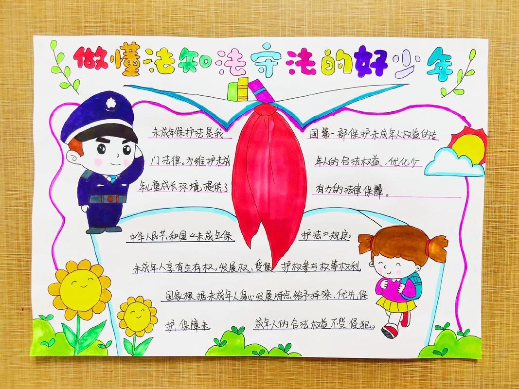 小学生法制手抄报图画 小学生法制手抄报图画一等奖