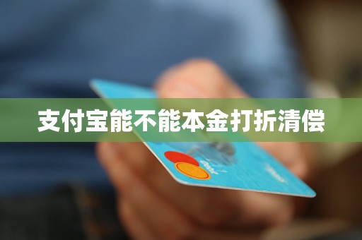 支付宝能不能本金打折清偿