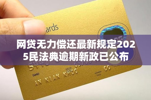 网贷无力偿还最新规定2025民法典逾期新政已公布