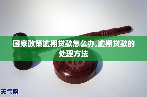 国家政策逾期贷款怎么办,逾期贷款的处理方法