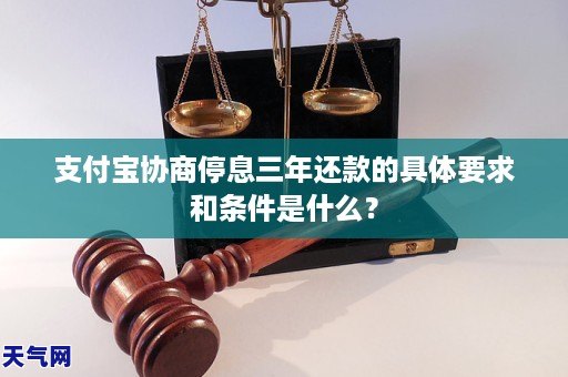 支付宝协商停息三年还款的具体要求和条件是什么？