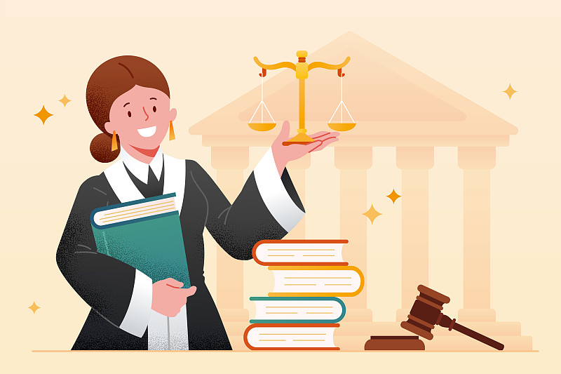 职业女性插图 女法官图片下载