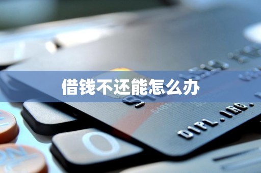 借钱不还能怎么办