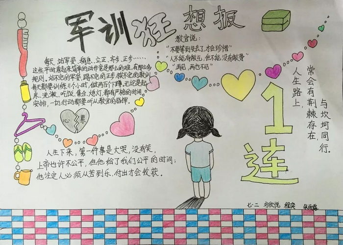 初一新生军训手抄报