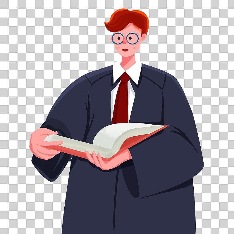 律师法官政务宣传人物插画图片下载