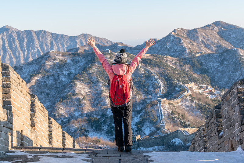 雪霁慕田峪长城图片下载