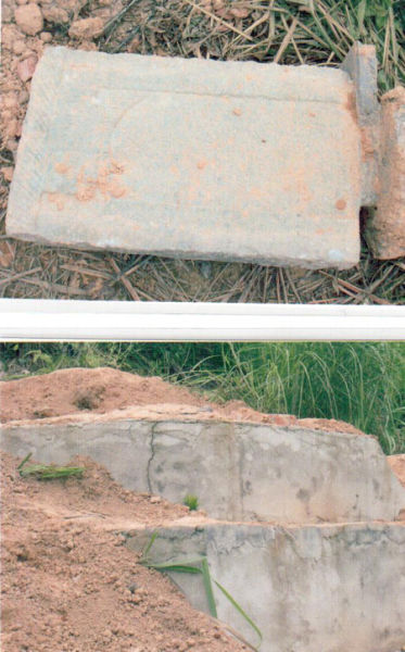 被强拆后的坟墓