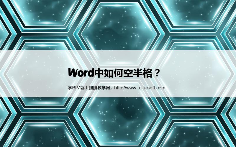 Word中如何空半格？  