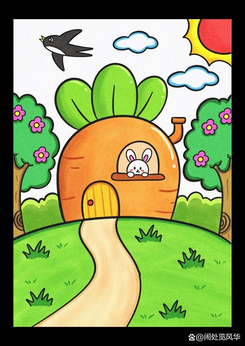 春天主题儿童简笔画 春天如约而至跟我一起来画春天吧