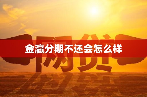 金瀛分期不还会怎么样