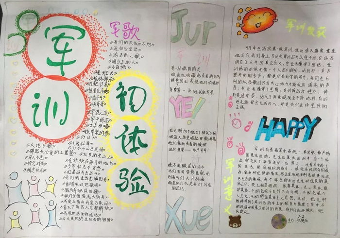 七年级军训手抄报图片简单