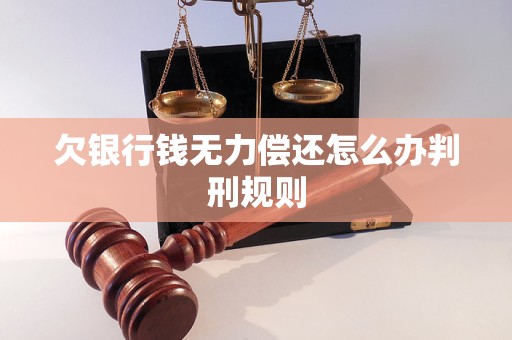 欠银行钱无力偿还怎么办判刑规则