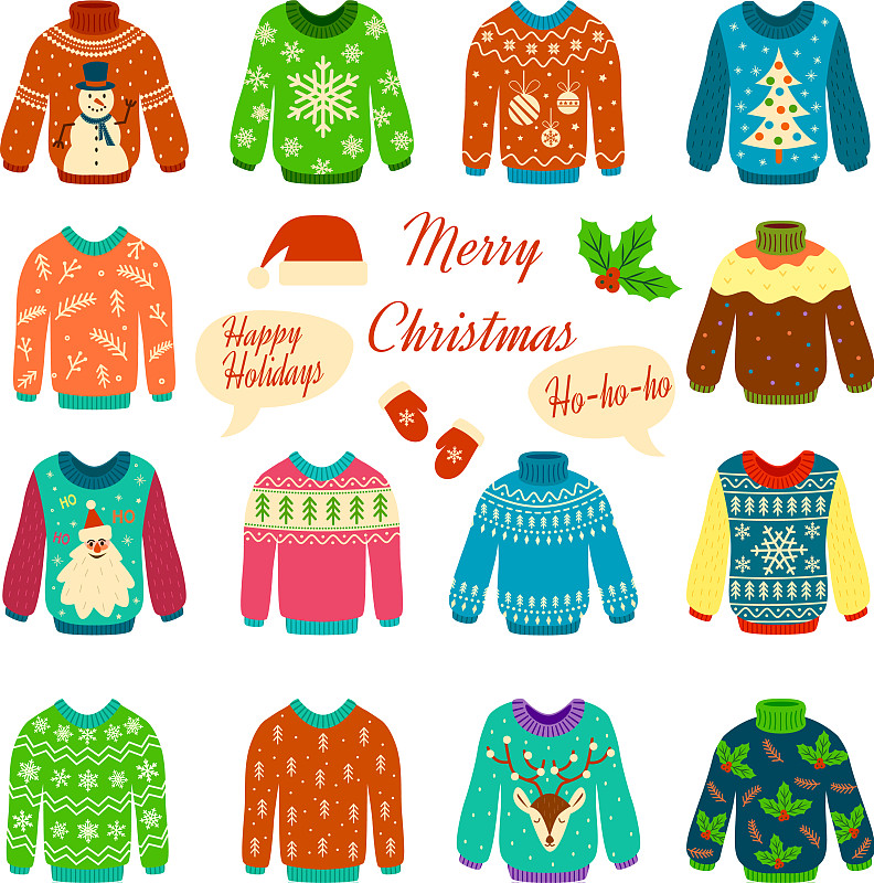 圣诞毛衣圣诞舒适有趣的毛衣图片下载