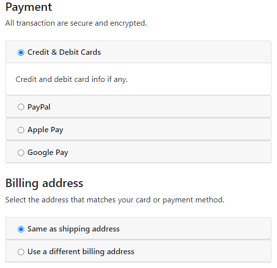 Billing method with the same details