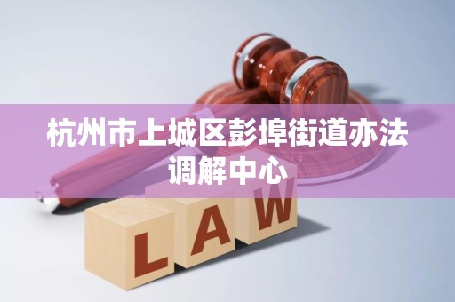 杭州市上城区彭埠街道亦法调解中心
