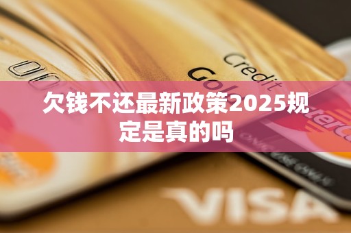 欠钱不还最新政策2025规定是真的吗
