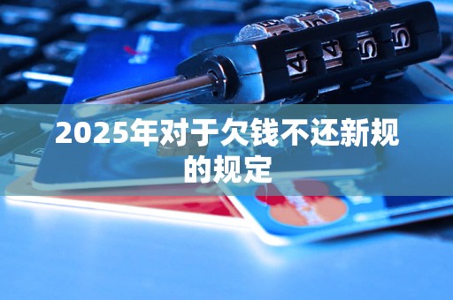 2025年对于欠钱不还新规的规定