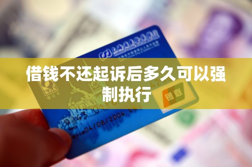 借钱不还起诉后多久可以强制执行