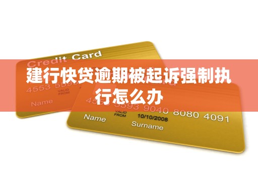 建行快贷逾期被起诉强制执行怎么办