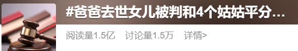 冲上热搜！爸爸去世女儿被判和4个姑姑平分遗产，为何这样判？律师详解→