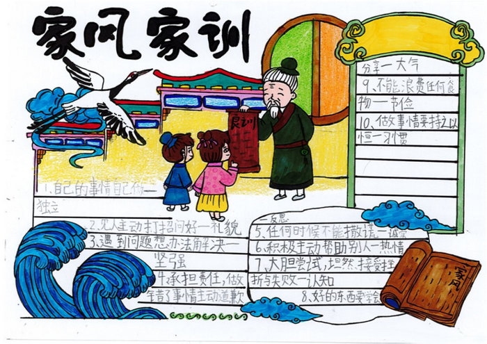 家风家训手抄报简单又漂亮图片大全