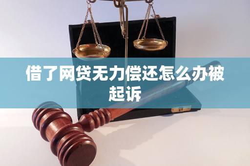 借了网贷无力偿还怎么办被起诉