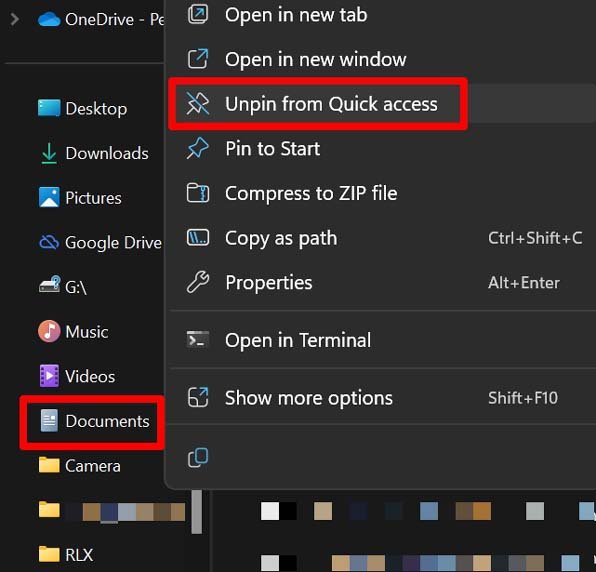 unpin-item-from-quick-access