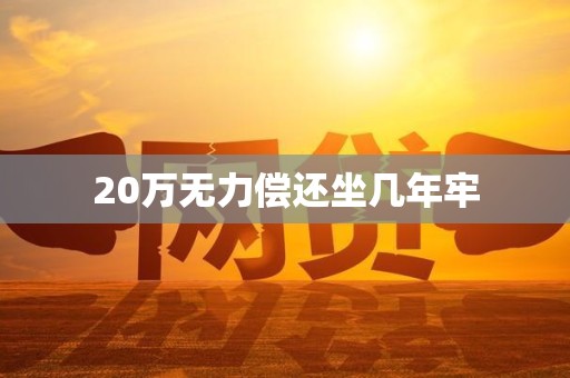 20万无力偿还坐几年牢