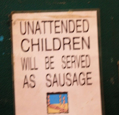 机智警告牌 专治各种熊孩子