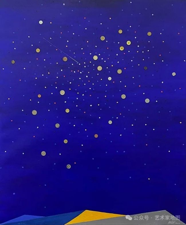 《苍穹之下-星图20231005A》 100x120cm 布面绘画/钱币等