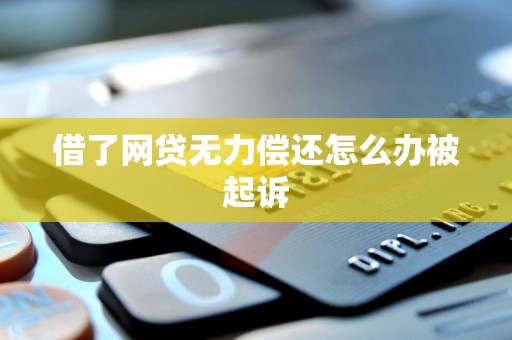 借了网贷无力偿还怎么办被起诉