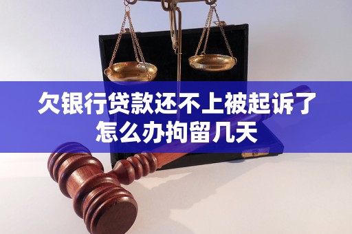 欠银行贷款还不上被起诉了怎么办拘留几天