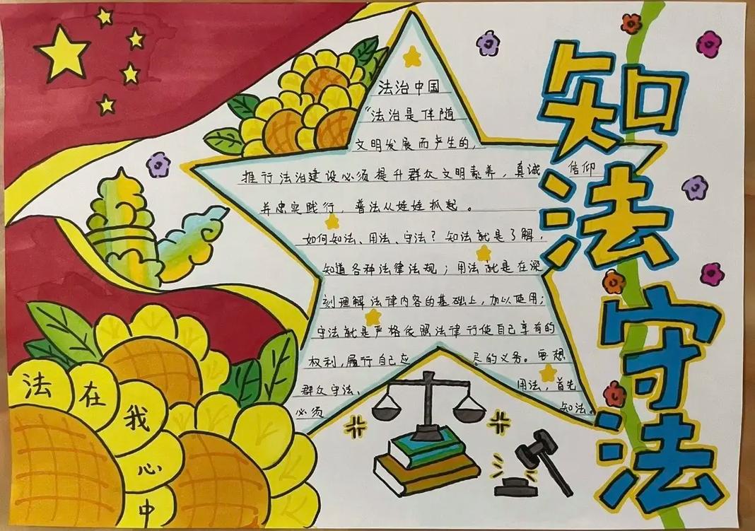 法制手抄报 法制在我心 手抄报 一起 - 抖音