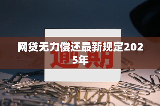 网贷无力偿还最新规定2025年