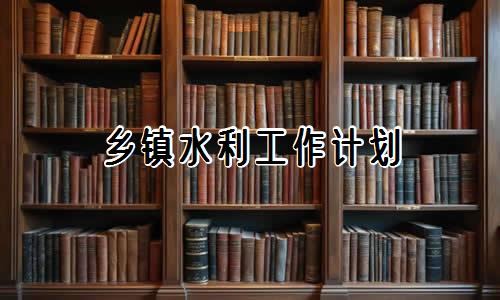 乡镇水利工作计划
