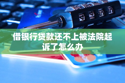 借银行贷款还不上被法院起诉了怎么办