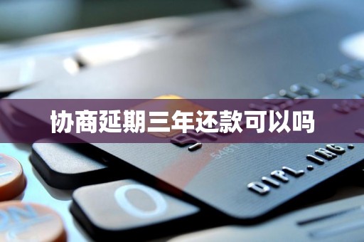 协商延期三年还款可以吗