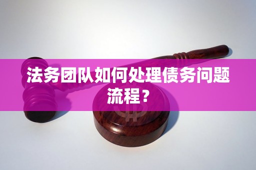 法务团队如何处理债务问题流程？
