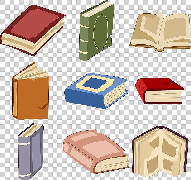 旧书卡通素材图片下载