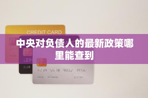 中央对负债人的最新政策哪里能查到