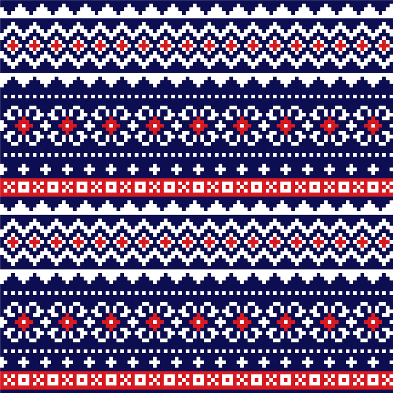 Fair isle传统针织图案图片下载