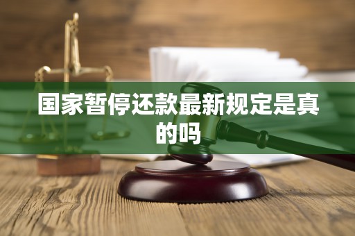 国家暂停还款最新规定是真的吗